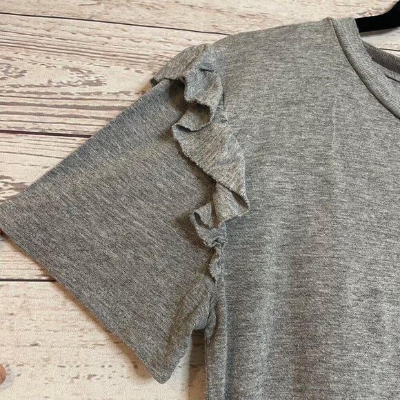 Top Shop Short Sleeve Shirt with Ruffle Detail, US6 - Picture 3 of 5